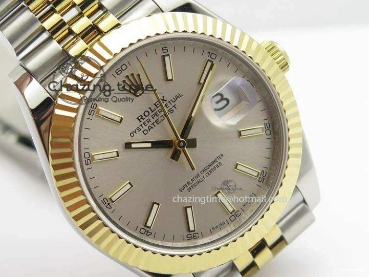 Jubilee YG Best Edition 41mm Bracelet Silver A2813 DateJust Maker BP Dial New Version II SS On 0422